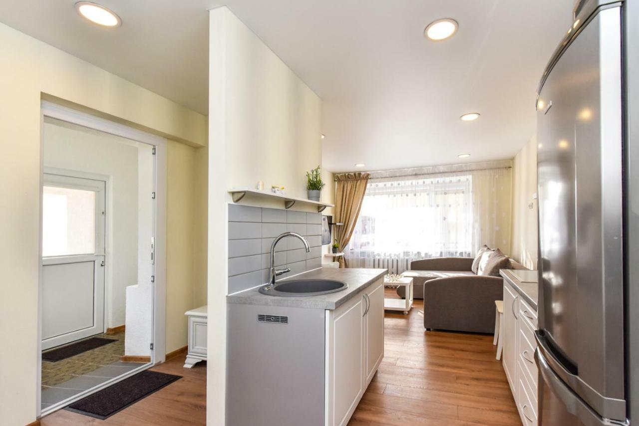 דרוסקינינקאי Baltieji Senamiescio Apartamentai Prie Aqua Parko מראה חיצוני תמונה