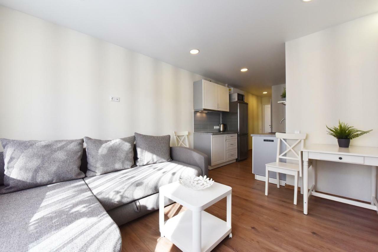 דרוסקינינקאי Baltieji Senamiescio Apartamentai Prie Aqua Parko מראה חיצוני תמונה