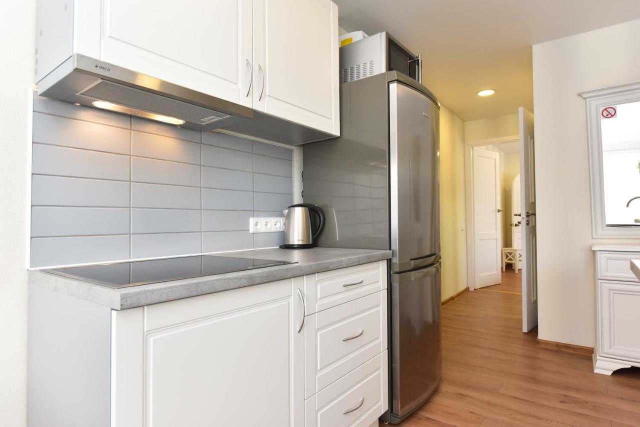 דרוסקינינקאי Baltieji Senamiescio Apartamentai Prie Aqua Parko מראה חיצוני תמונה
